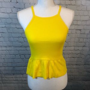 PRIMARK Tank Top Cami Strap Skirted Yellow-4
